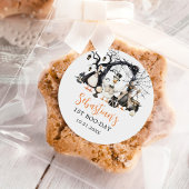 Halloween Spooky Goose 1st Birthday Party Ronde Sticker