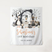 Halloween Spooky Goose 1st Birthday Party Wandkleed (Voorkant)