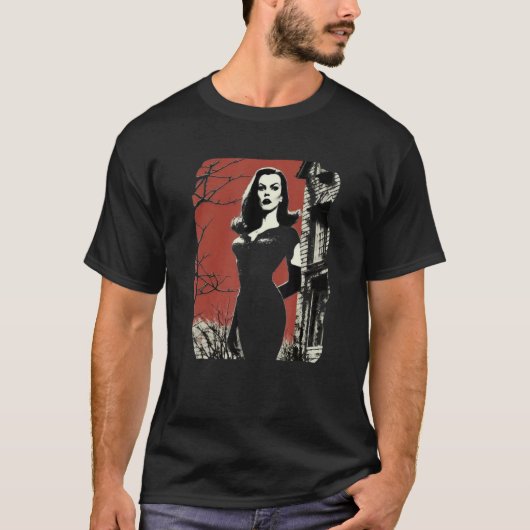 Halloween Spooky Gothic Vampire Witch Horror Fans T-shirt (Voorkant)