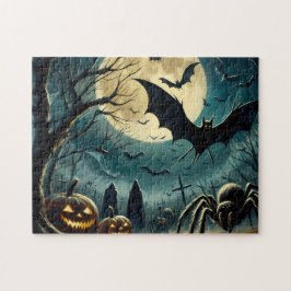 Halloween Spooky Graveyard – 252‑Piece Puzzle Legpuzzel