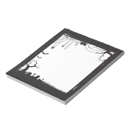 Halloween Spooky Graveyard Blank Notitieblok (Linkerzijde)