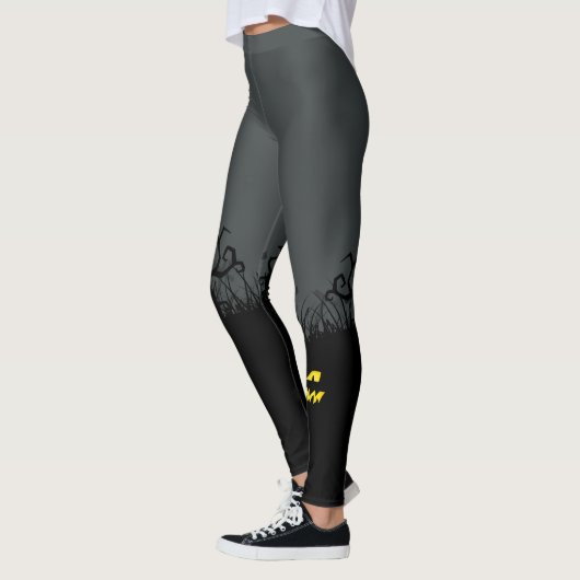 Halloween Spooky Graveyard Jack-O-Lantern Leggings (Links)
