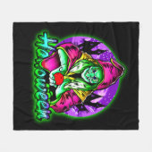 Halloween Spooky Green Witch Magic Pet Apple Fleece Deken (Voorkant (Horizontaal))