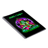 Halloween Spooky Green Witch Magic Pet Apple Notitieboek (Rechterzijde)