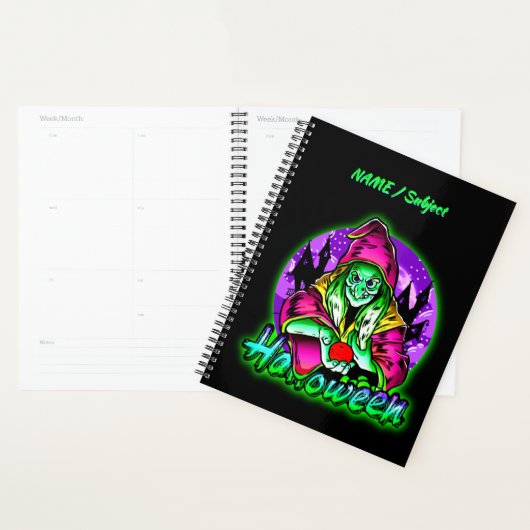 Halloween Spooky Green Witch Magic Pet Apple Planner (Display)