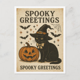 Halloween Spooky Greetings Briefkaart