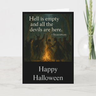 Halloween Spooky Greetings Kaart - Hell Is Empty