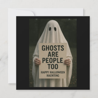 Halloween Spooky Groetjes Kaart - Ghost People