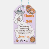Halloween Spooky Groovy Leuke Ghost Cadeaulabel (Achterkant)