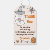 Halloween Spooky Groovy Leuke Ghost Cadeaulabel (Achterkant)
