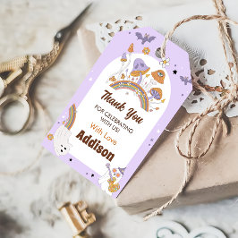 Halloween Spooky Groovy Leuke Ghost Verjaardag Cadeaulabel