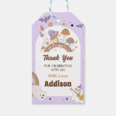 Halloween Spooky Groovy Leuke Ghost Verjaardag Cadeaulabel (Achterkant)