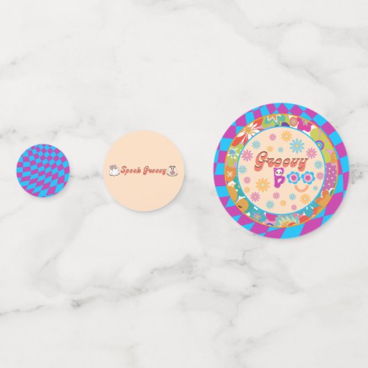 Halloween Spooky Groovy Party Table Confetti (Achterkanten)