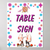 Halloween Spooky Groovy Party Tafelborden Poster (Voorkant)