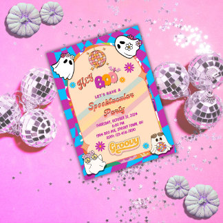 Halloween Spooky Groovy Party Uitnodiging