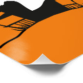 Halloween Spooky Haunted House Film Nacht Poster (Hoek)