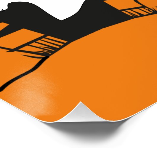 Halloween Spooky Haunted House Film Nacht Poster (Hoek)