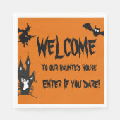 Halloween Spooky Haunted House Paper Servet (Voorkant)