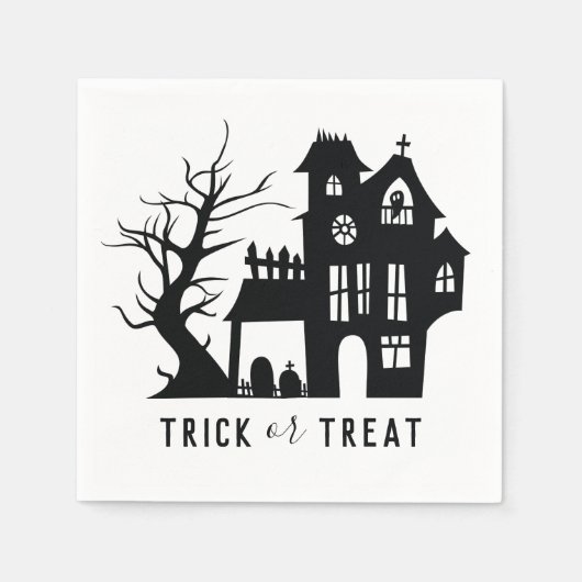 Halloween spooky haunted house. Trick or treat Servet (Voorkant)