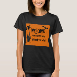 Halloween Spooky Haunted House Vrouwen T-shirt