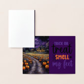 Halloween Spooky Haunted Town Night Folie Kaarten (Display)