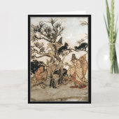 Halloween Spooky Heks Arthur Rackham Kaart (Voorkant)