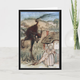  Halloween Spooky Heks Arthur Rackham Kaart
