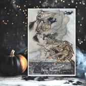  Halloween Spooky Heks Arthur Rackham Kaart