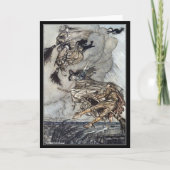  Halloween Spooky Heks Arthur Rackham Kaart (Voorkant)
