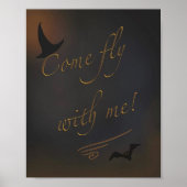 Halloween Spooky Heks Bat Quote Typografie Poster (Voorkant)