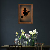 Halloween Spooky Heks bezem Poster
