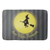Halloween Spooky Heks Broomstick Moonlight Badmat (Voorkant)