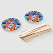 Halloween spooky heksenfeest hand fan handwaaier (Niet-gemonteerd)