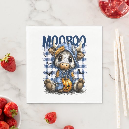 Halloween Spooky Highland Koe Servet (Insitu)