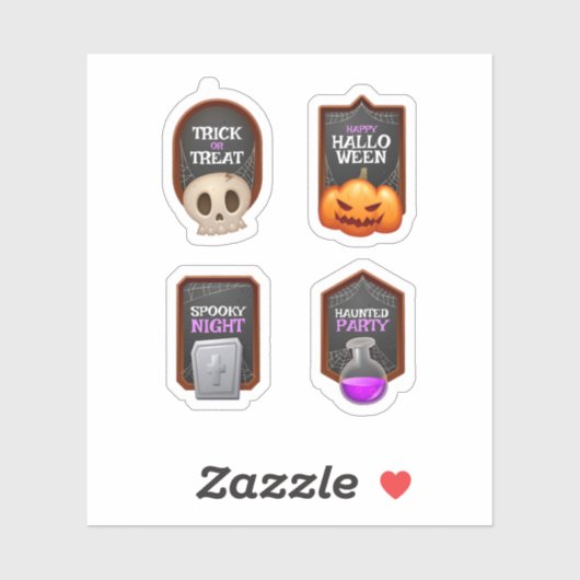 Halloween spooky horror sticker collectie (Vel)