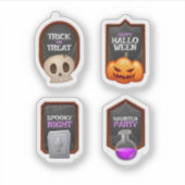 Halloween spooky horror sticker collectie (Voorkant)
