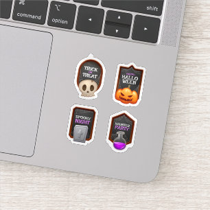 Halloween spooky horror sticker collectie