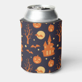 Halloween Spooky House Bats Trees Pumpkin Festive Blikjeskoeler (Blikje Achterkant)