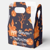 Halloween Spooky House Bats Trees Pumpkin Party Bedankdoosjes (Geopend)