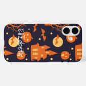 Halloween Spooky House Bats Trees Pumpkin Pattern Case-Mate iPhone Case (Achterkant (horizontaal))