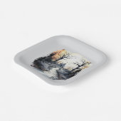 Halloween Spooky House Papieren Bordje (Gebogen)