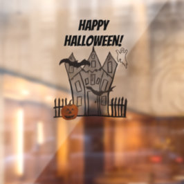 Halloween Spooky House Window Cling Raamsticker