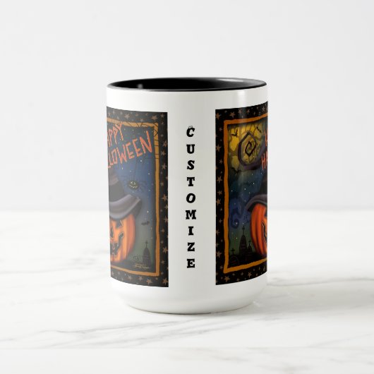 Halloween Spooky Jack O lantaarn Mok (Midden)