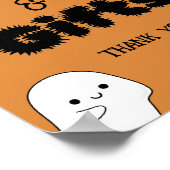 Halloween spooky kaart en geschenken dank u poster (Hoek)