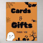Halloween spooky kaart en geschenken dank u poster (Voorkant)
