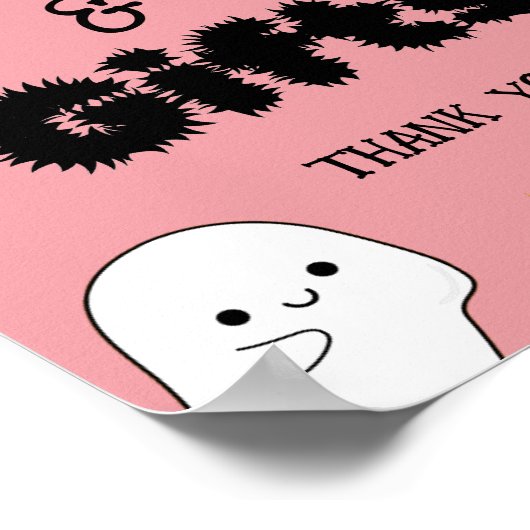 Halloween spooky kaart en geschenken dank u poster (Hoek)