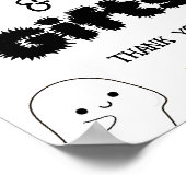 Halloween spooky kaart en geschenken dank u poster (Hoek)