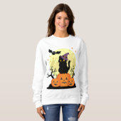 Halloween Spooky Kat Heks Jack-o-lantaarns Vrouwen Trui (Voorkant volledig)