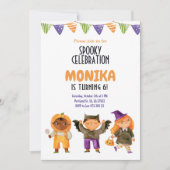 Halloween Spooky Kids Verjaardag Kostuumfeest Kaart (Voorkant)