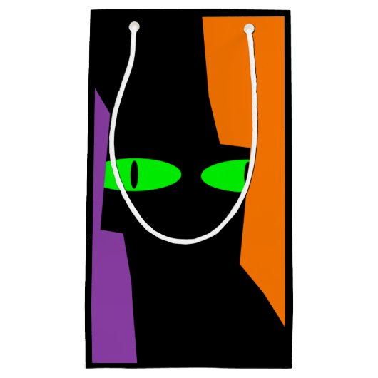 Halloween Spooky Kooky Black Cat Eyes Klein Cadeauzakje (Voorkant)